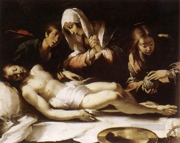 Lamentación sobre Cristo Muerto Barroco italiano Bernardo Strozzi Pinturas al óleo
